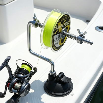 ❄️Zomerfresh 50% Korting!🎣Draagbare Vislijn Spoeler met Zuignap – Anti-Twist Opspoelapparaat met Verstelbare Spanning voor Hengelmolens