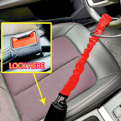 ❄️Zomerfresh 50% Korting!🔒Universeel Anti-Diefstal Stuurwielslot met Stalen Kabel – Compacte Auto Beveiliging voor Auto, SUV, Bestelwagen & Truck