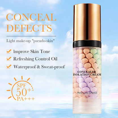 ❄️Zomerfresh 50% Korting!✨3-Kleuren Waterproof Concealer & Primer Crème – Hydraterende Corrector voor een Egale, Stralende Teint