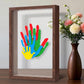 ⏳Limited-time 60% off⏰Family handprint set🎨 DIY Family Memorial Gift Kit, Acrylic Board,🖐️Colorful Paints, Holds Up to 4 Handprints