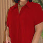 Women's Button Down Shirt with Matching Shorts