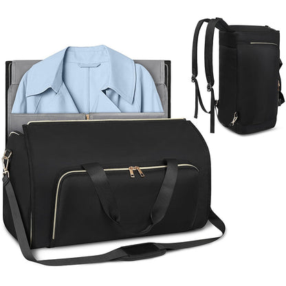 ❄️Zomerfresh 50% Korting!🧳4-in-1 Reistas met Kledinghoes – 53L Opvouwbare Garment Bag voor Pakken, Jurken & Weekendtrips