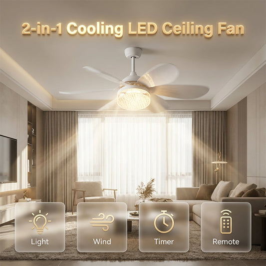 ❄️Zomerfresh 50% Korting!✨2-in-1 LED Plafondventilator met E27-Fitting – Verlichting, Verkoeling & Afstandsbediening in Eén