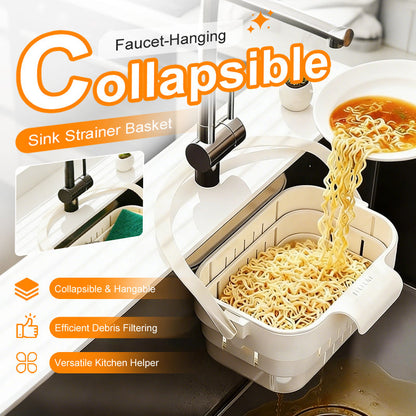 ❄️Zomerfresh 50% Korting!🍜Opvouwbare Gootsteen Zeefmand voor aan de Kraan – Ruimtebesparend, Hygiënisch & Multifunctioneel