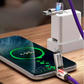 ❄️Zomerfresh 50% Korting!🔌4-in-1 LED Laadkabel – Universele Snellaadkabel met Verlichte Connector voor Telefoon, Tablet & Auto