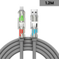 ❄️Zomerfresh 50% Korting!🔌4-in-1 LED Laadkabel – Universele Snellaadkabel met Verlichte Connector voor Telefoon, Tablet & Auto