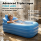 ❄️Zomerfresh 50% Korting!🛁Opblaasbaar Ligbad met Drielaagse Isolatie – Compact Draagbaar Spa-Bad voor Badkamer, Tuin & Camping