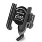💥【LIMITED TIME 50% OFF】🔥 Motor Telefoonhouder | Vierhoekenvergrendeling Trillingsbestendig | 360° Rotatie | Siliconen Schokdemping | Gereedschapsloze Montage | Incl. Parapluhouder