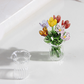 ❄️Zomerfresh 50% Korting!🌷Mini Glazen Bloemenboeket met Vaasje – Elegante Decoratie voor Bureau, Vensterbank & Cadeau