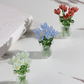 ❄️Zomerfresh 50% Korting!🌷Mini Glazen Bloemenboeket met Vaasje – Elegante Decoratie voor Bureau, Vensterbank & Cadeau