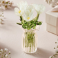 ❄️Zomerfresh 50% Korting!🌷Mini Glazen Bloemenboeket met Vaasje – Elegante Decoratie voor Bureau, Vensterbank & Cadeau