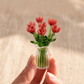 ❄️Zomerfresh 50% Korting!🌷Mini Glazen Bloemenboeket met Vaasje – Elegante Decoratie voor Bureau, Vensterbank & Cadeau