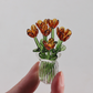 ❄️Zomerfresh 50% Korting!🌷Mini Glazen Bloemenboeket met Vaasje – Elegante Decoratie voor Bureau, Vensterbank & Cadeau