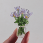 ❄️Zomerfresh 50% Korting!🌷Mini Glazen Bloemenboeket met Vaasje – Elegante Decoratie voor Bureau, Vensterbank & Cadeau