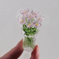 ❄️Zomerfresh 50% Korting!🌷Mini Glazen Bloemenboeket met Vaasje – Elegante Decoratie voor Bureau, Vensterbank & Cadeau