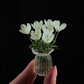 ❄️Zomerfresh 50% Korting!🌷Mini Glazen Bloemenboeket met Vaasje – Elegante Decoratie voor Bureau, Vensterbank & Cadeau