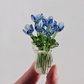 ❄️Zomerfresh 50% Korting!🌷Mini Glazen Bloemenboeket met Vaasje – Elegante Decoratie voor Bureau, Vensterbank & Cadeau