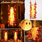 ❄️Zomerfresh 50% Korting!👻Hangend Halloween Spook met LED-Verlichting – Herfstdecoratie met Esdoornbladeren voor Voordeur, Veranda & Feest