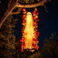 ❄️Zomerfresh 50% Korting!👻Hangend Halloween Spook met LED-Verlichting – Herfstdecoratie met Esdoornbladeren voor Voordeur, Veranda & Feest