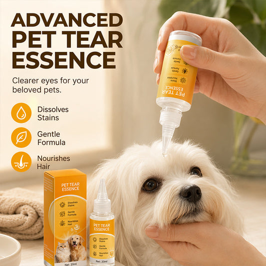 ❄️Zomerfresh 50% Korting!✨Zachte Traanvlekreiniger voor Honden en Katten – Pet Tear Essence voor de Vacht rond de Ogen