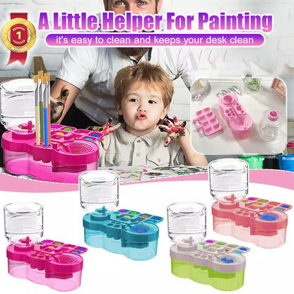 ❄️Zomerfresh 50% Korting!🎨Penseelreiniger met Watercirculatie – Schilderbeker voor Waterverf, Acryl, Knutselen & Kinderen