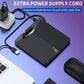 7-in-1 Externe DVD-Speler en Brander – USB 3.0 & USB-C Drive met USB Hub, SD/TF Kaartlezer en Ingebouwde Kabel