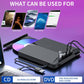 7-in-1 Externe DVD-Speler en Brander – USB 3.0 & USB-C Drive met USB Hub, SD/TF Kaartlezer en Ingebouwde Kabel