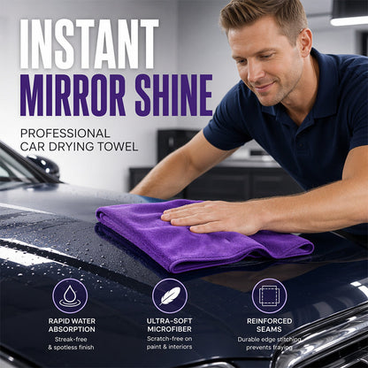 ❄️Zomerfresh 50% Korting!🚗Microvezel Autodroogdoek – Pluisarme, Sterk Absorberende Doek voor Auto, Glas & Interieur