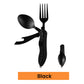 ❄️Zomerfresh 50% Korting!🍴4-in-1 Opvouwbaar Campingbestek – Compact Buitenbestek met Vork, Lepel, Tafelmes en Flesopener