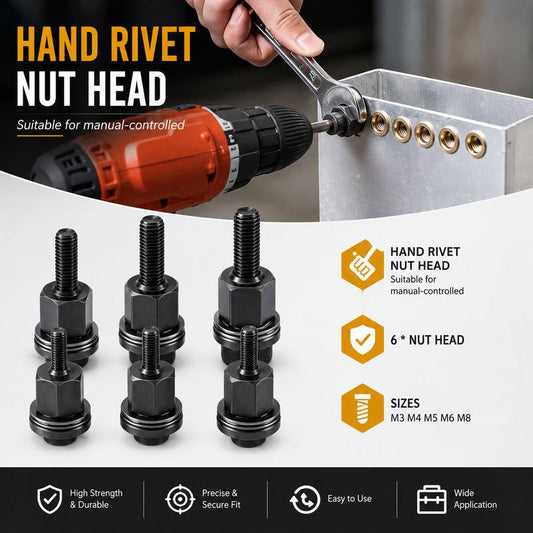 ❄️Zomerfresh 50% Korting!🔩Klinkmoer Gereedschapset voor Boormachine – Blindklinkmoer Adapterset met M3/M4/M5/M6/M8 Klinkmoeren