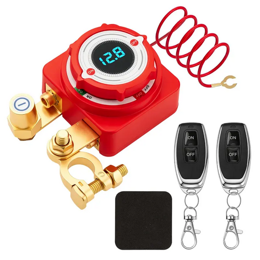 ❄️Zomerfresh 50% Korting!🔋12V/24V Afstandsbediening Batterijscheidingsschakelaar Met Digitaal Spanningsdisplay En Automatische Laagspanningsuitschakeling