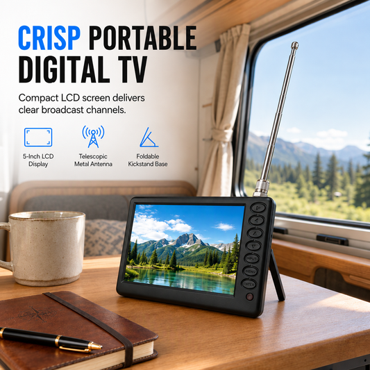 🎃Halloween-Aanbieding 50% Korting!📺5-inch Oplaadbare Draagbare Digitale tv – Een Handig Klein Scherm Voor Thuis & Camper
